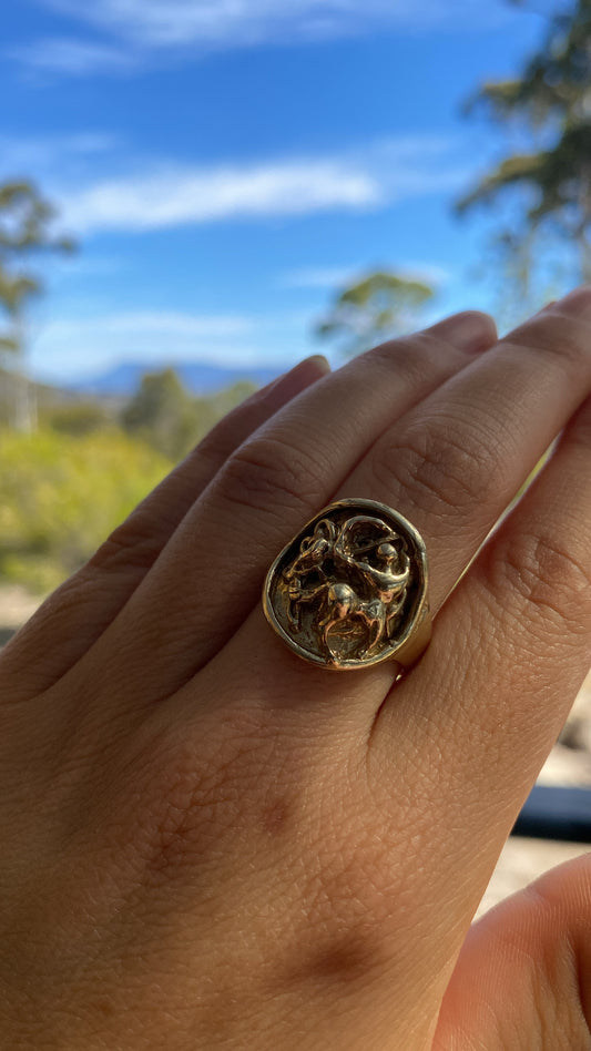 Vintage Sagittarius Signet Ring