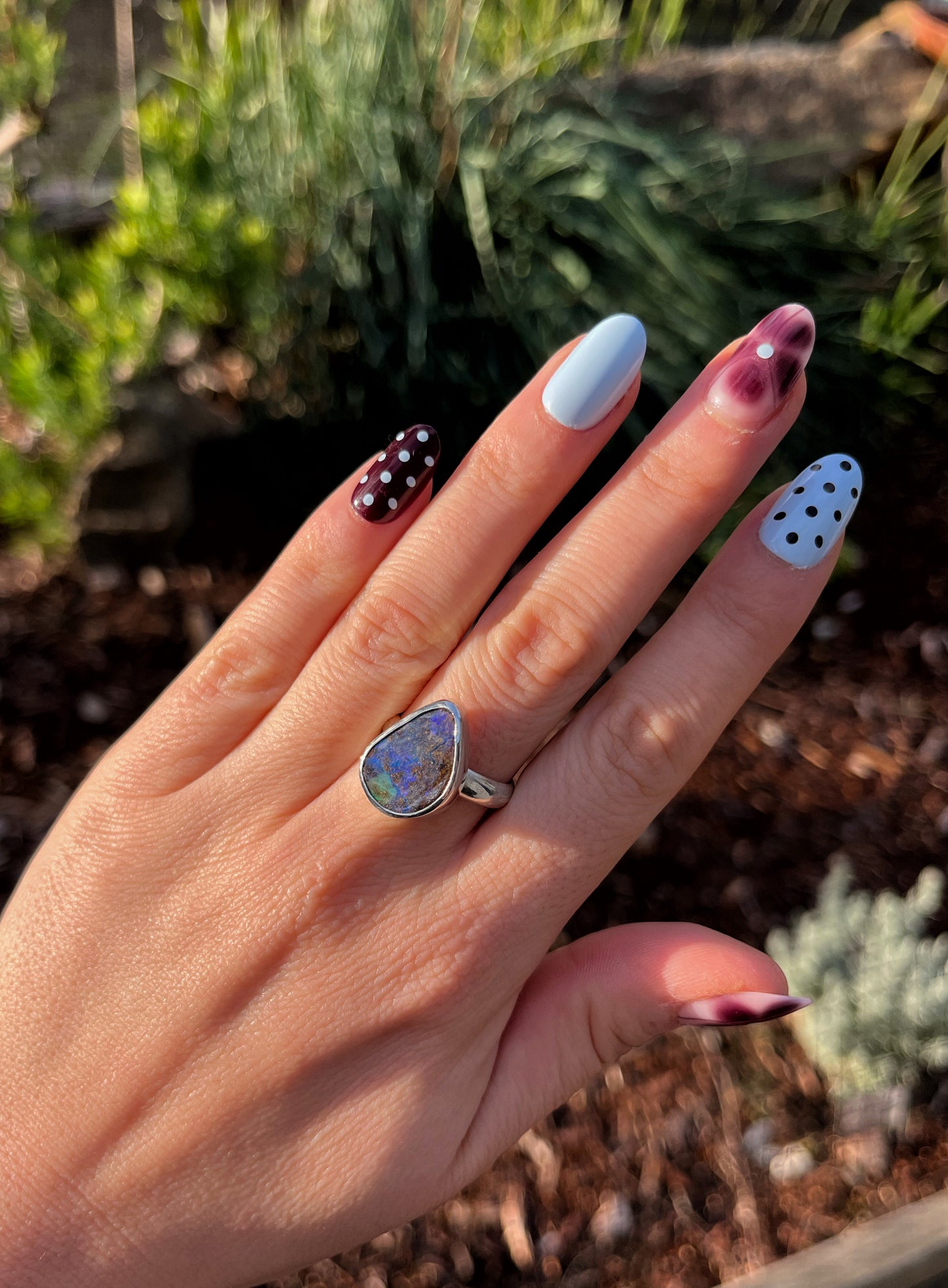 Tropical Blue Opal Ring