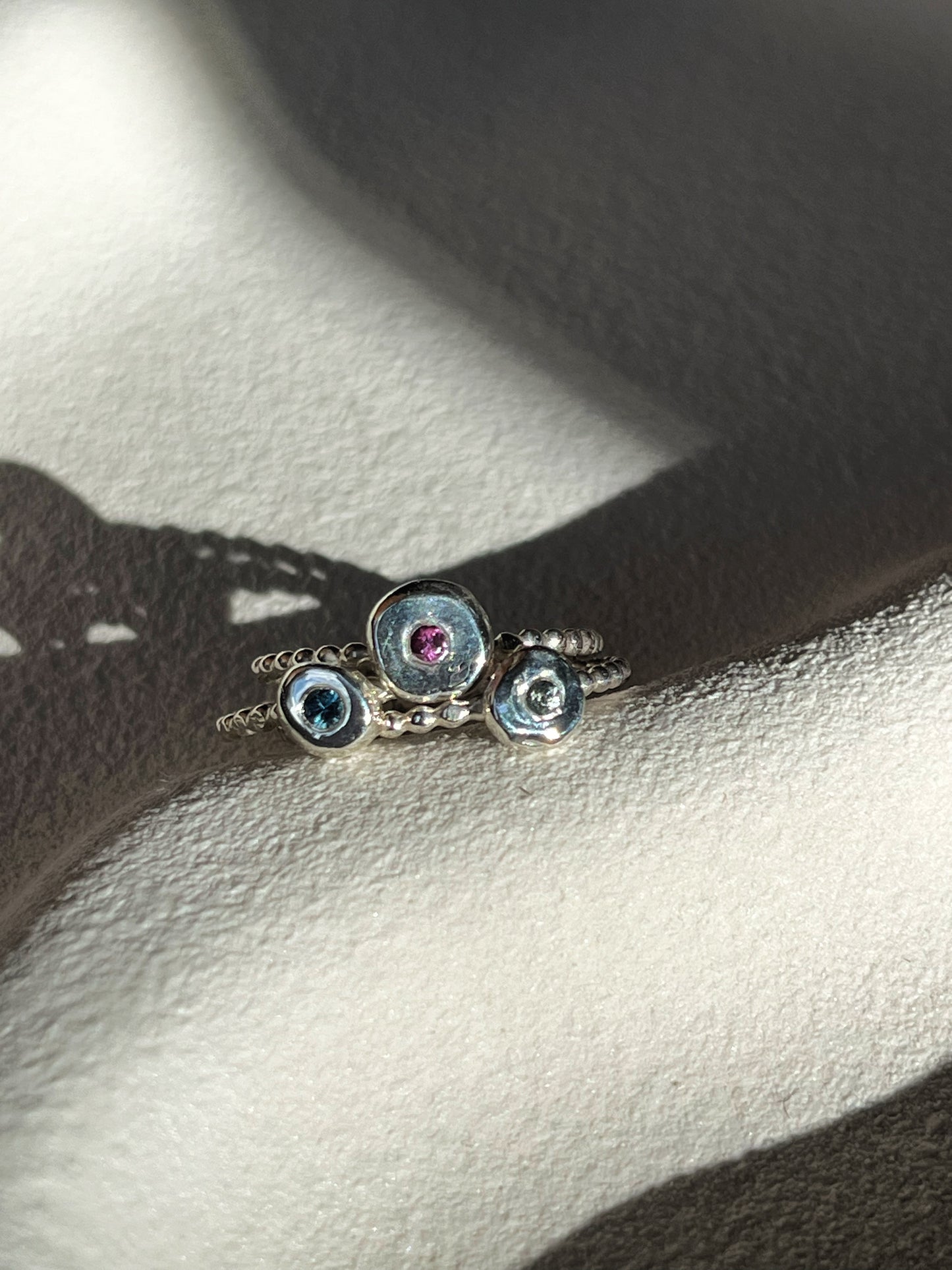 Pebble Sapphire Ring - Pink