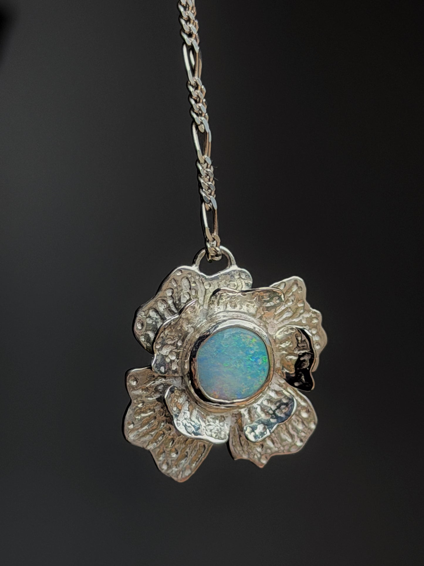 Opal Flower Pendant