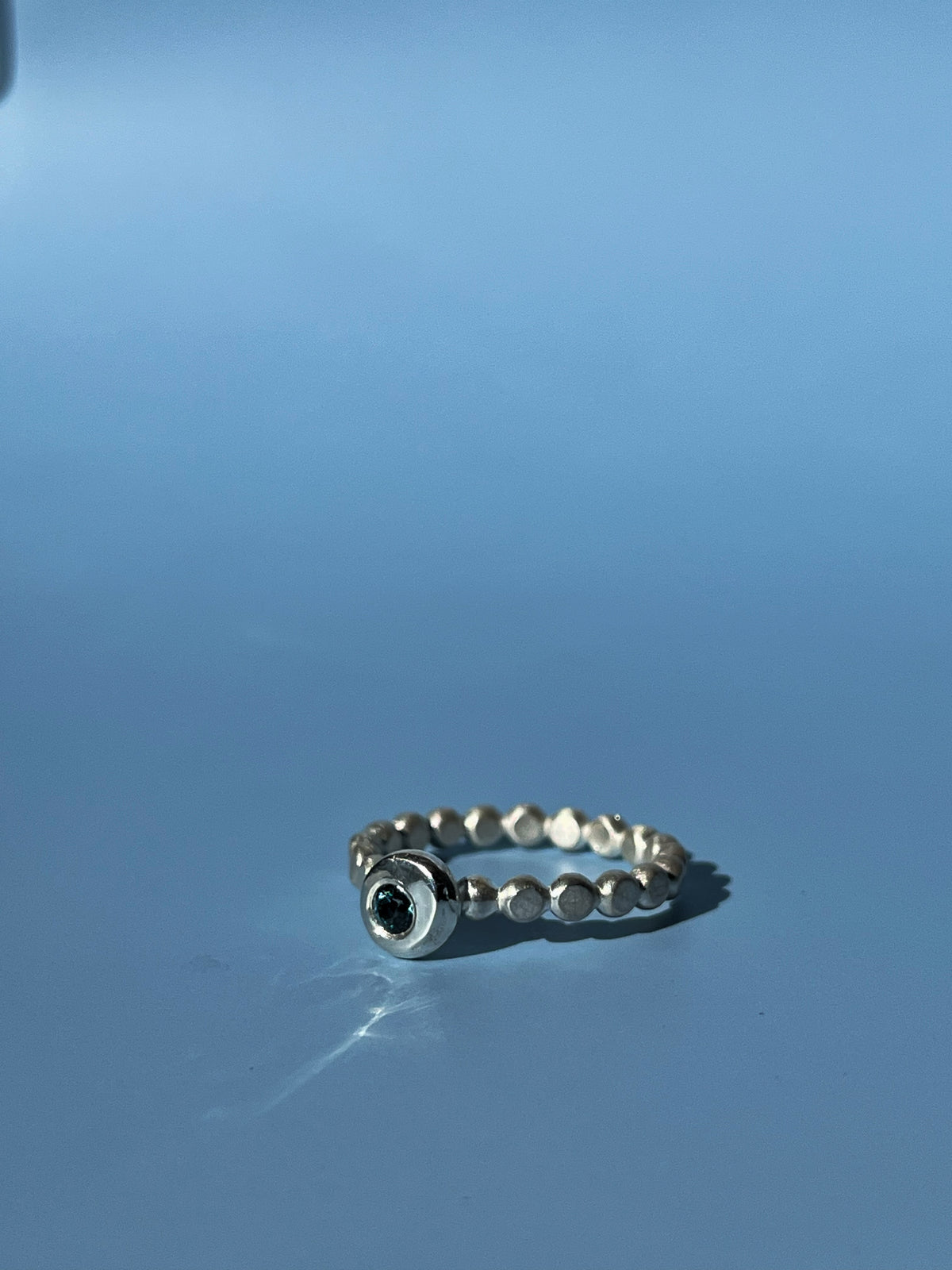 Big Pebble Ring - Blue Spinel