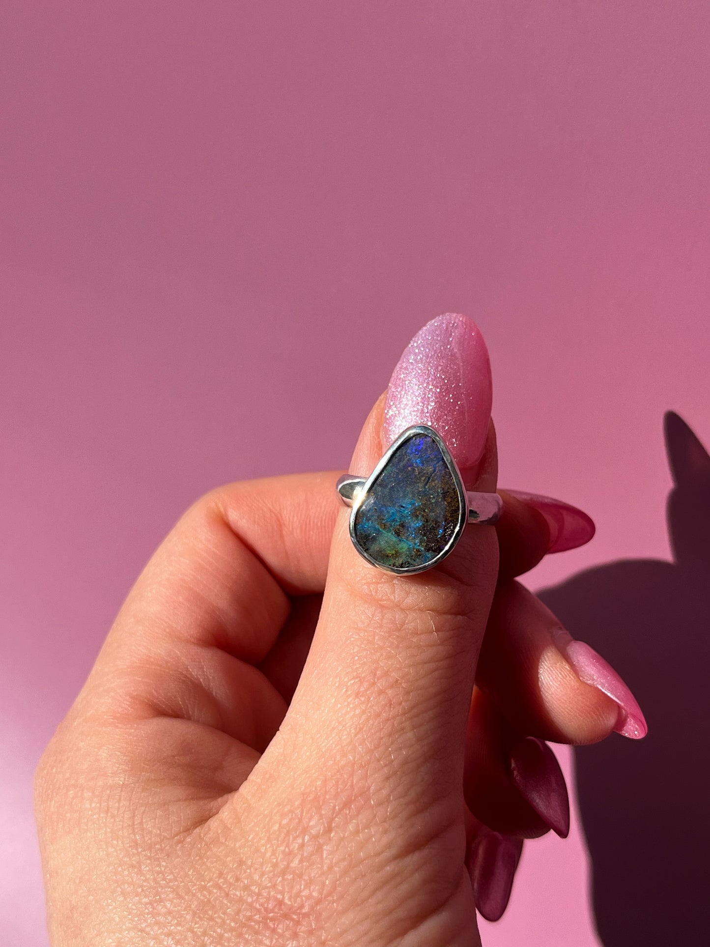 Tropical Blue Opal Ring