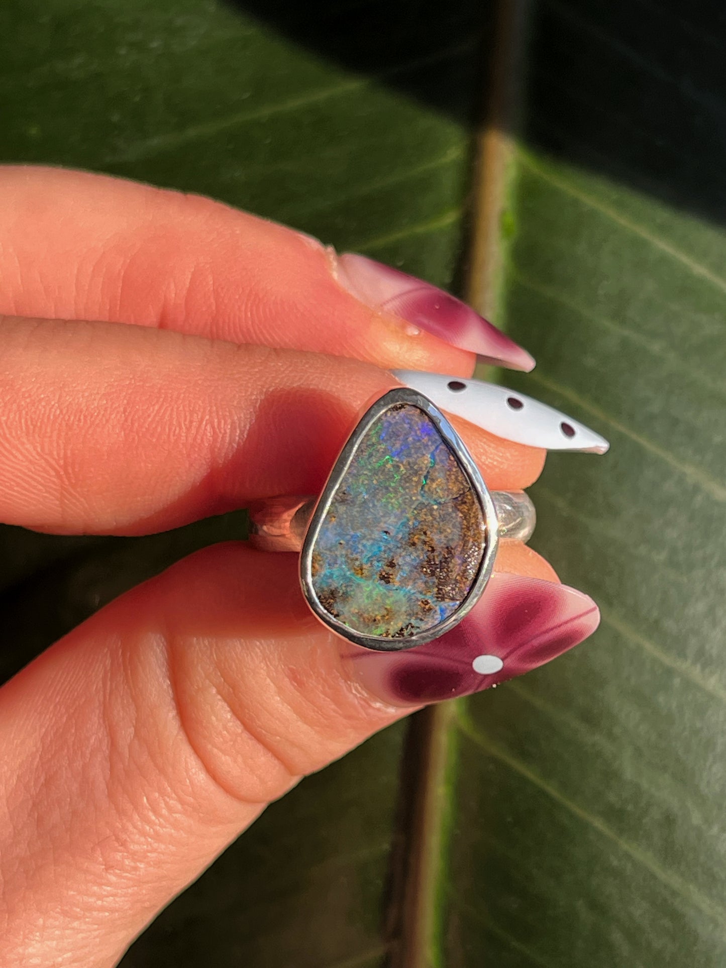 Tropical Blue Opal Ring