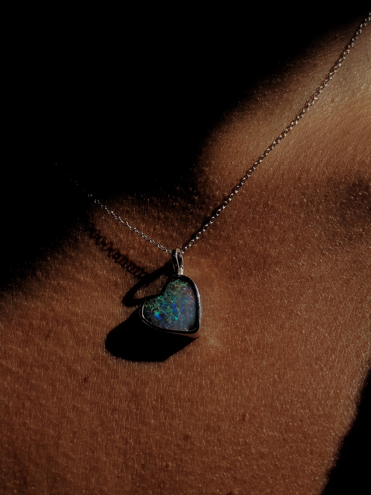 Opal Heart Pendant