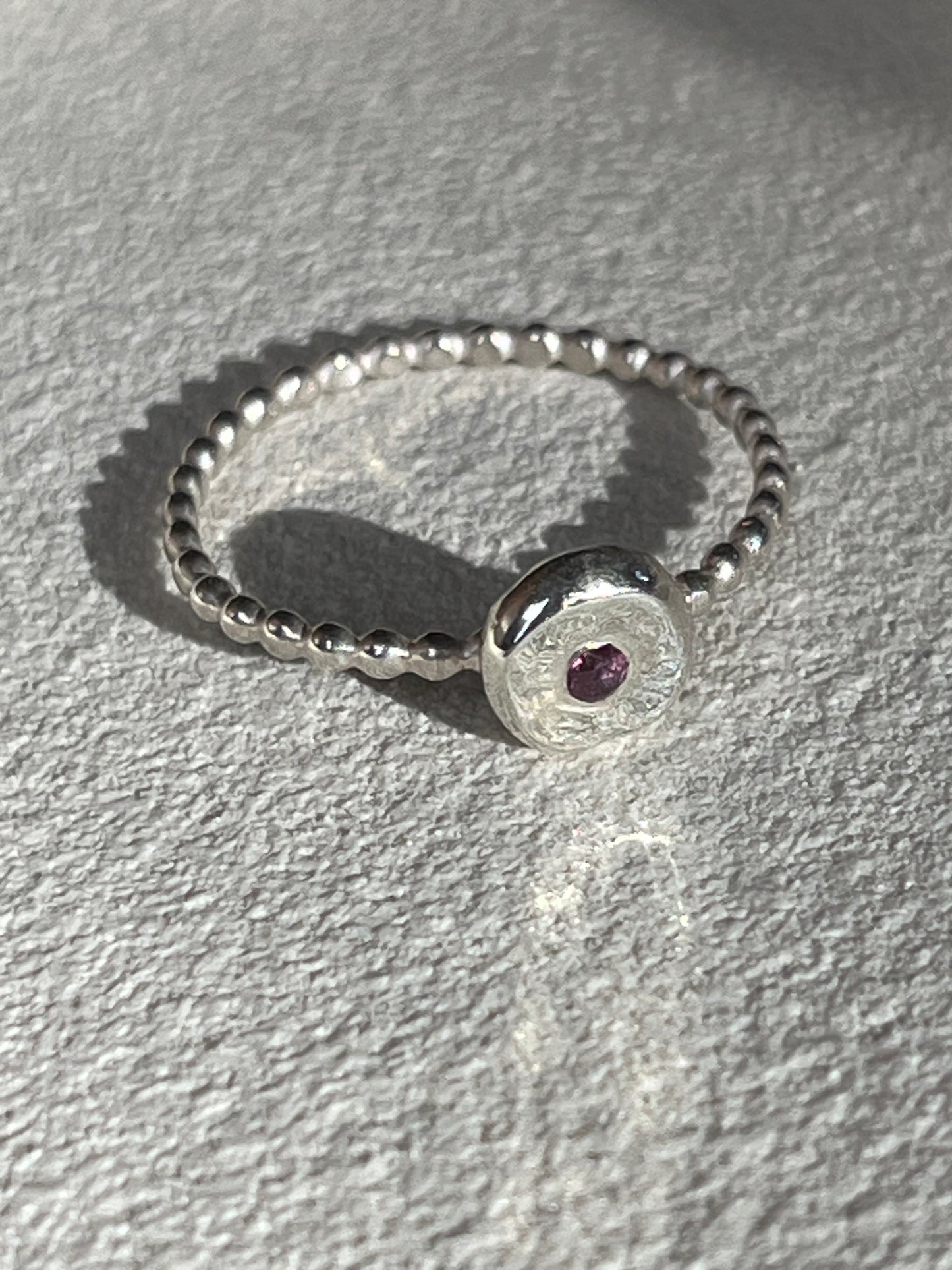 Pebble Sapphire Ring - Pink