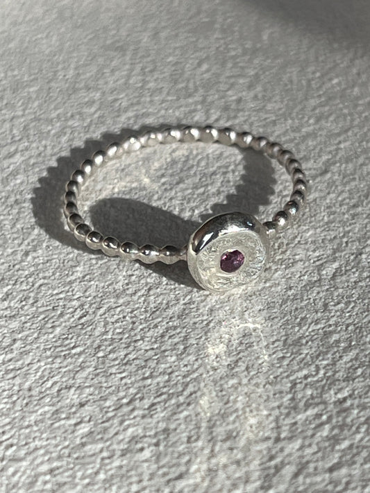 Pebble Sapphire Ring - Pink