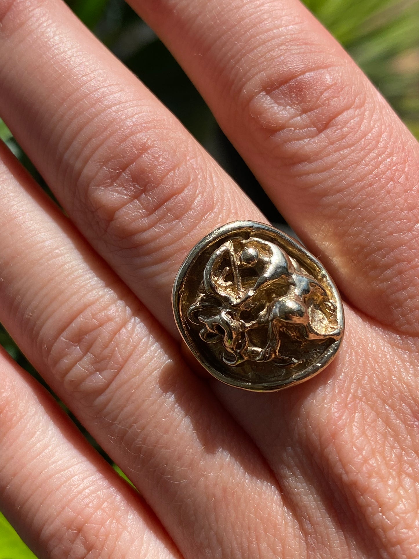 Vintage Sagittarius Signet Ring